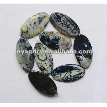 Perles d&#39;olives d&#39;agate 50X25X6MM